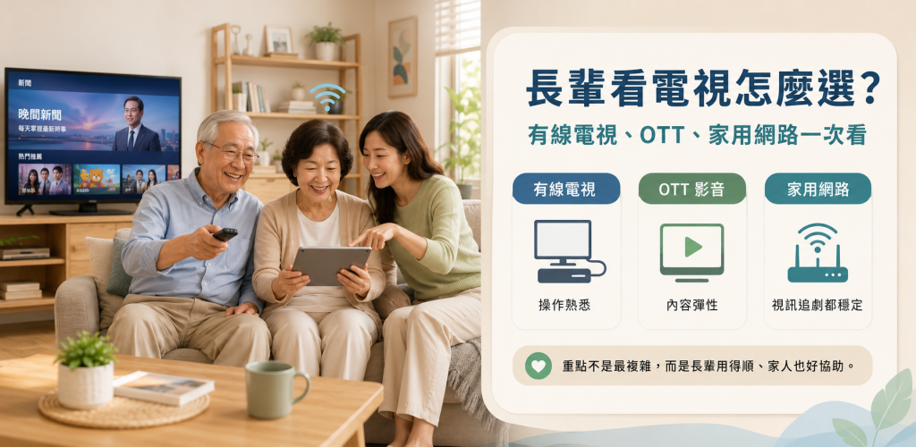 銀髮族家用網路怎麼選？電視、LINE 視訊、Wi-Fi 與防詐指南